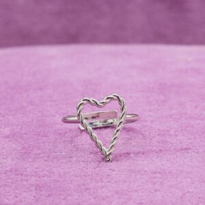 Cuore Intrecciato Slim Argento