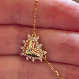 Collana Cuore Sacro Oro