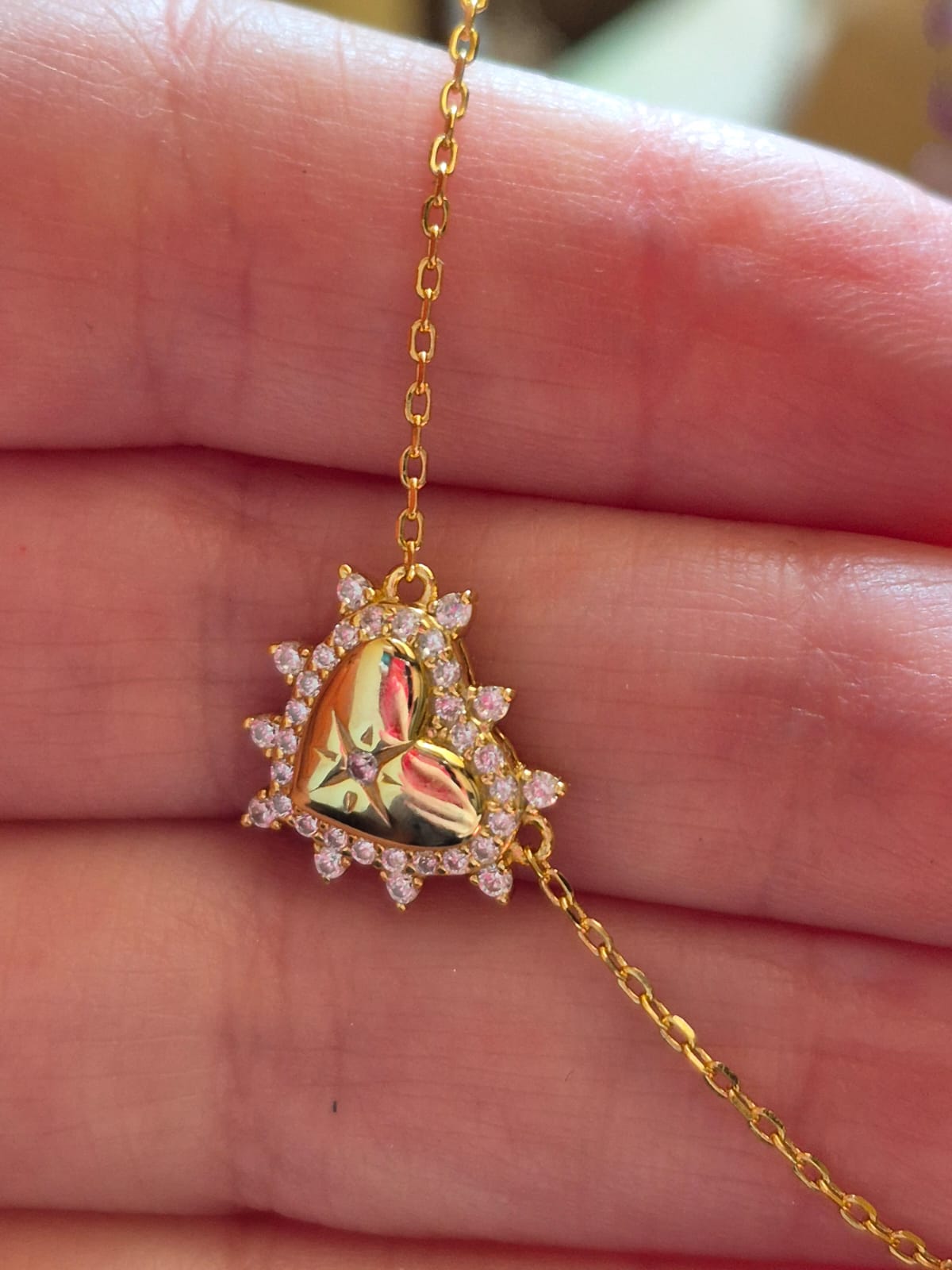 Collana Cuore Sacro Oro