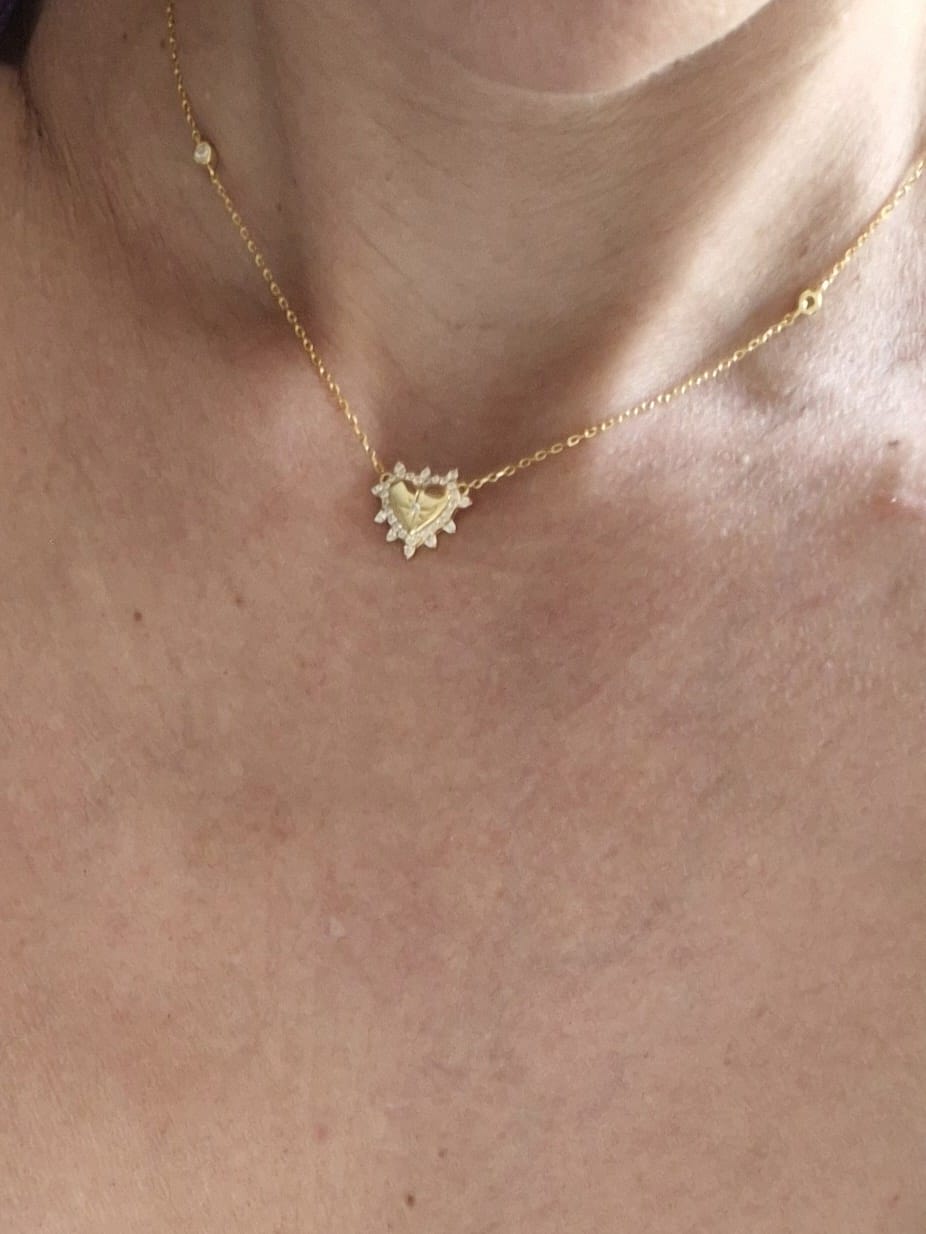 Collana Cuore Sacro Oro - immagine 2