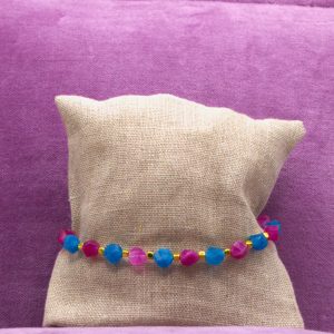Zuccherini_CCA0006010075 - Cavigliera con pietre sfaccettate viola e blu