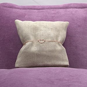 Bracciale catena con cuore vuoto placcato oro