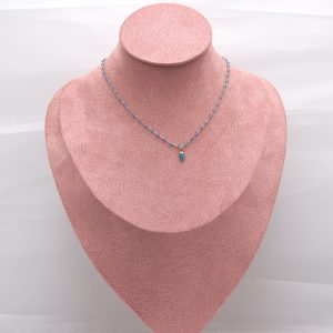 CCL0059010096_Chic & Spice - peperoncino celeste_Colana con pietrine sferiche trasparenti