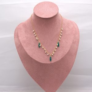CCL0060010095_Summer Drop – pietre a goccia verdi. Collana