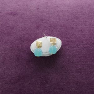 COR0027010096_Orecchini azzurri a lobo in argento 925 con pendente
