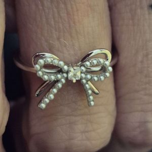 Anello Chic Bow - rodio