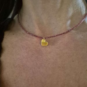 Collana Cuore Sweet Color Rubino
